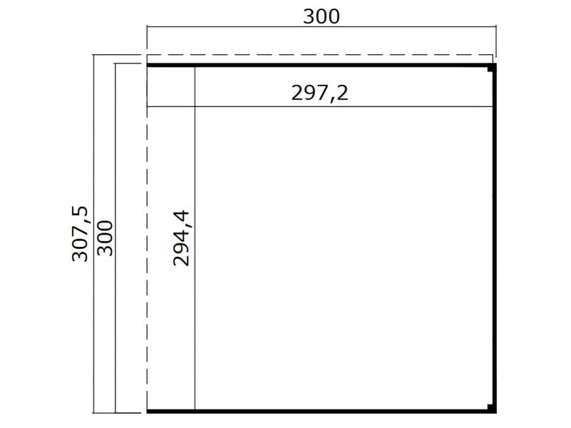 Weka Anbaudach 2 für Batu 3, 300 x 300 cm - Image 2