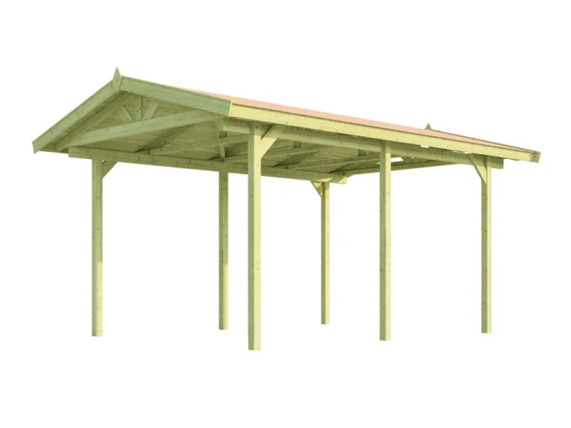 Weka Carport 611 kdi mit Satteldach - Image 2