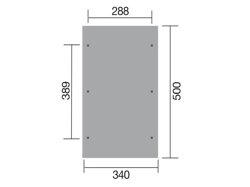 Weka Carport 611 kdi mit Satteldach - Image 3