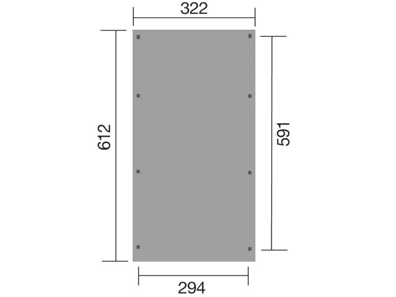 Weka Carport 617 Größe 2 ohne Dachplatten - Image 3
