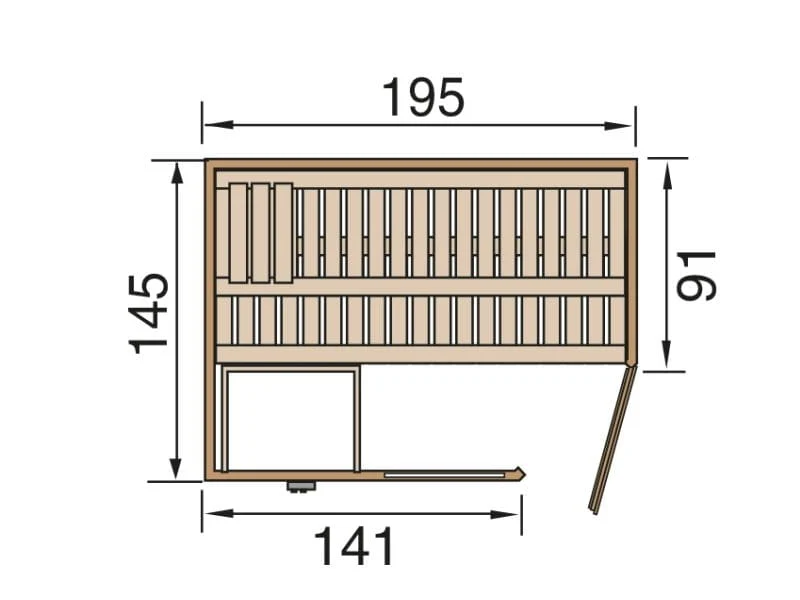 Weka Design-Massivholzsauna Cubilis Eck 1 inkl. Sauna-Leuchtenset, Lieferung und Montage - Image 2