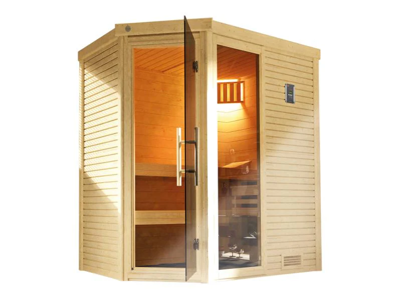 Weka Design-Sauna CUBILIS Gr. 2 Sparset 7,5 kW OS inkl. digitaler Steuerung, Glastür, Fenster und Mo - Image 3