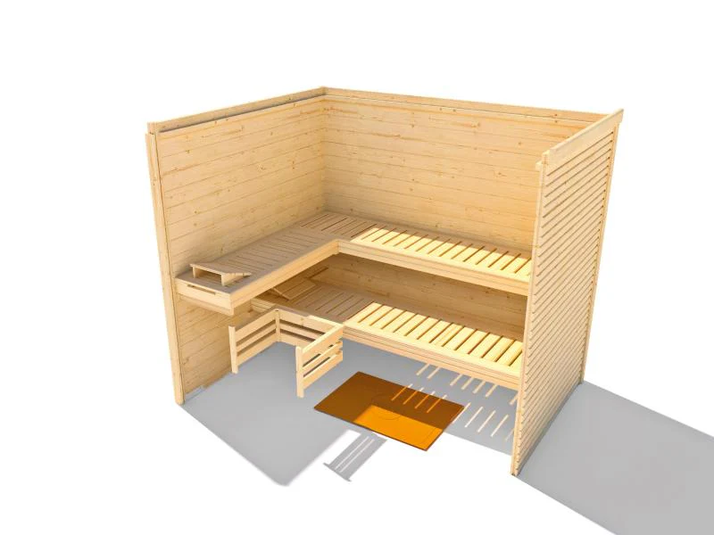 Weka Design-Sauna CUBILIS Gr. 2 Sparset 7,5 kW OS inkl. digitaler Steuerung, Glastür, Fenster und Mo - Image 4