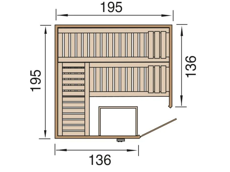 Weka Design-Sauna KEMI Eck 1 GT - Image 2