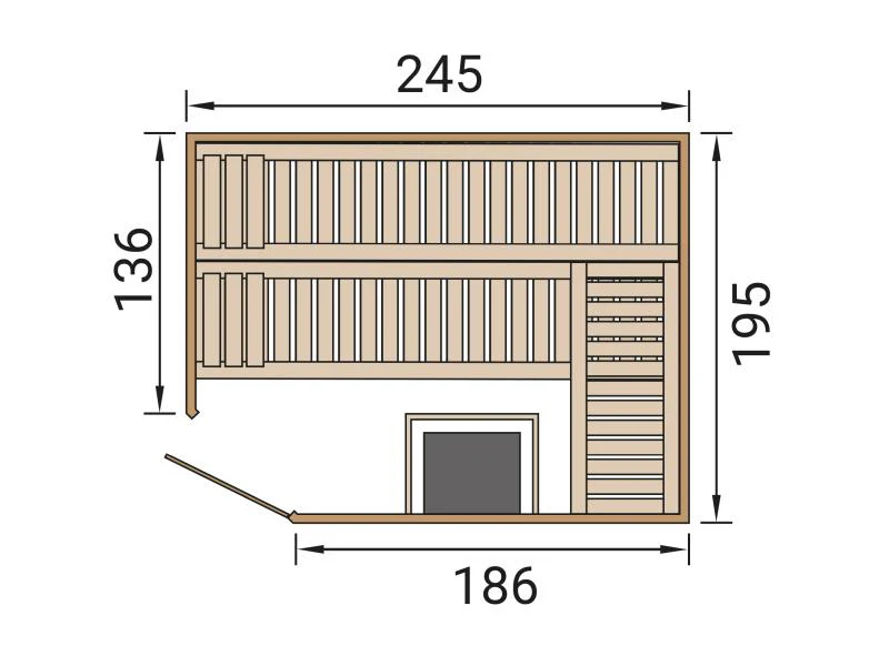 Weka Design-Sauna Kemi Eck 2 GT, inkl. 9 kW Ofen digitale Steuerung (OS) - Image 3