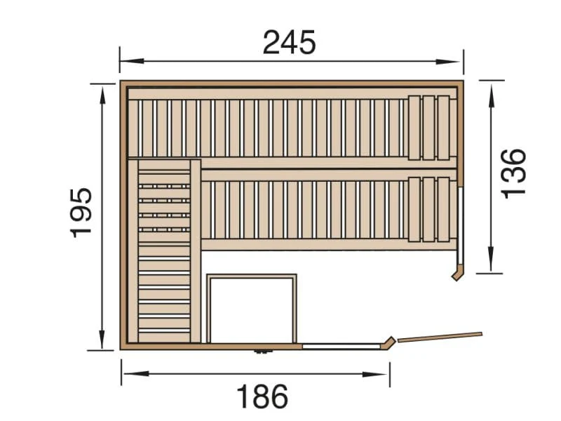 Weka Design-Sauna KEMI Eck 2 GTF - Image 2