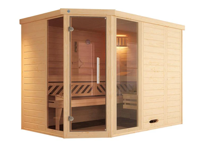 Weka Design-Sauna Kemi Eck 2 GTF, inkl. 9 kW Ofen digitale Steuerung (OS) - Image 2