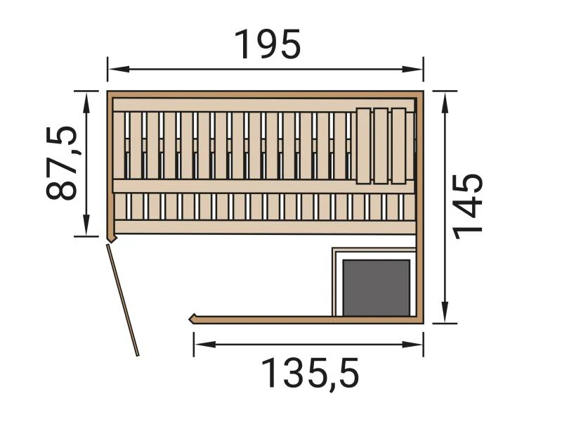 Weka Design-Sauna KEMI Eck GT, inkl. 4,5 kW Bioofen digitale Steuerung (BioS) - Image 2
