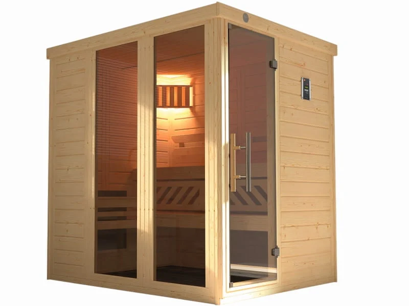 Weka Design-Sauna KEMI PANORAMA 1 inkl. 7,5 kW OS-Ofenset - Image 3