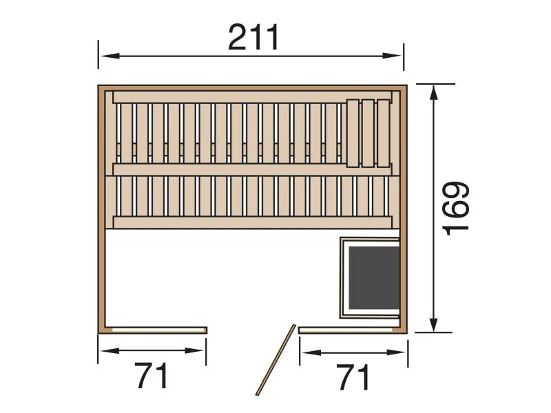 Weka Design-Sauna KEMI PANORAMA 2 inkl. 7,5 kW BioS-Ofenset - Image 2