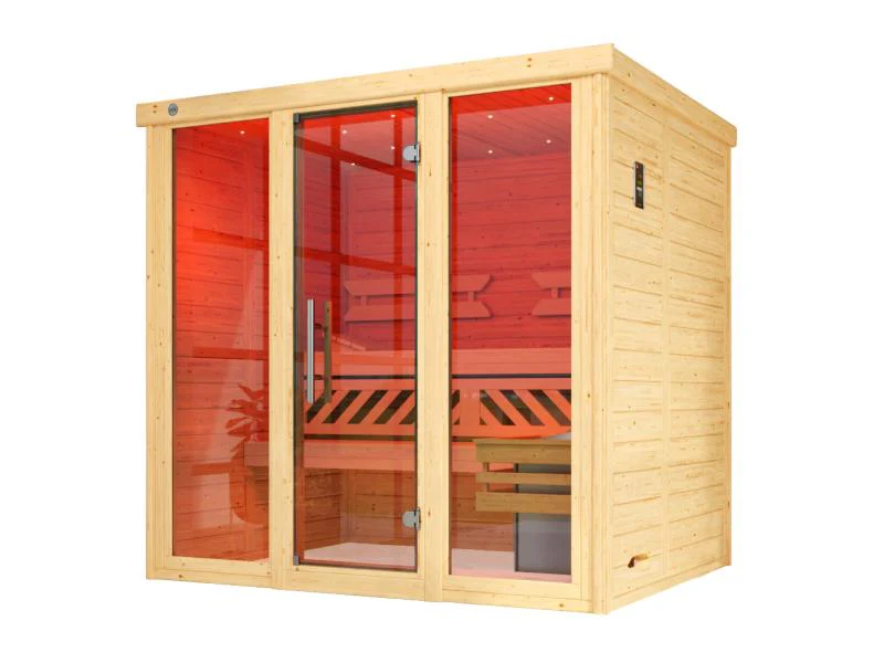 Weka Design-Sauna KEMI PANORAMA 2 inkl. 7,5 kW BioS-Ofenset - Image 3