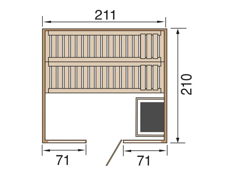 Weka Design-Sauna KEMI PANORAMA 3 inkl. 7,5 kW BioS-Ofenset - Image 2