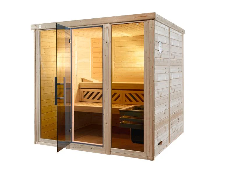 Weka Design-Sauna KEMI PANORAMA 3 inkl. 7,5 kW OS-Ofenset - Image 2