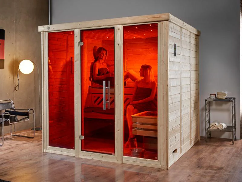 Weka Design-Sauna KEMI PANORAMA 3 inkl. 7,5 kW OS-Ofenset - Image 3