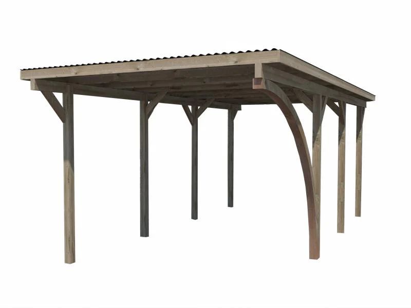 Weka Einzelcarport 606 A Gr. 2 mit Rundbogen - Image 2