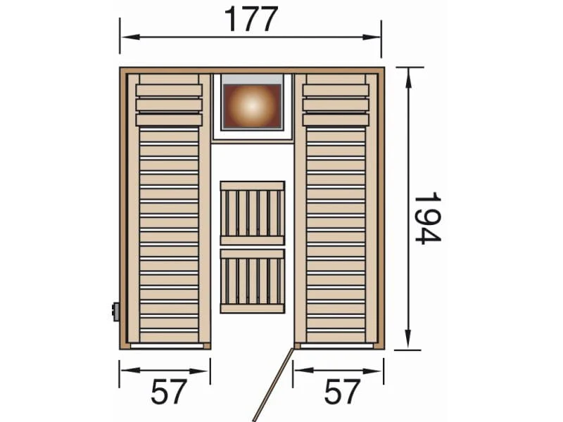 Weka Elementsauna Kaarina 2, inkl. 4,5 kW Bioofen (BioS) mit digitaler Steuerung - Image 3