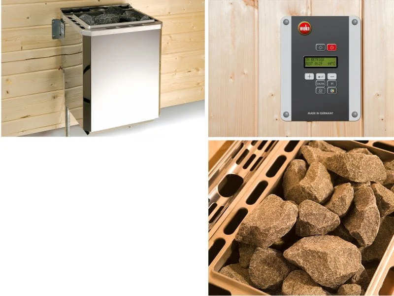 Weka Elementsauna KIRUNA 2 GT inkl. 4,5 kW BioS-Ofenset (230 V) - Image 6