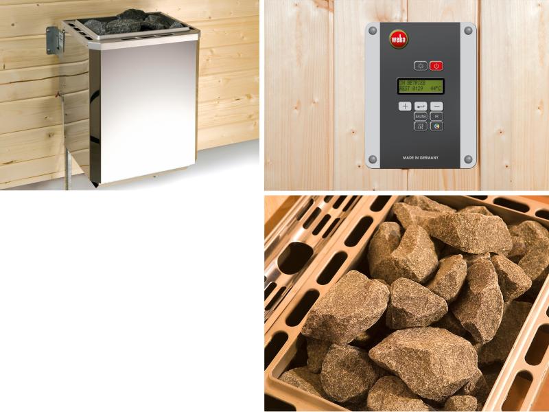 Weka Elementsauna KIRUNA 2 GT inkl. 4,5 kW OS-Ofenset (230 V) - Image 4