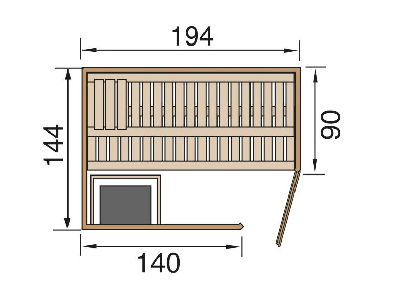 Weka Elementsauna Varberg 1 GT Trend inkl. 7,5 kW OS-Ofenset - Image 2