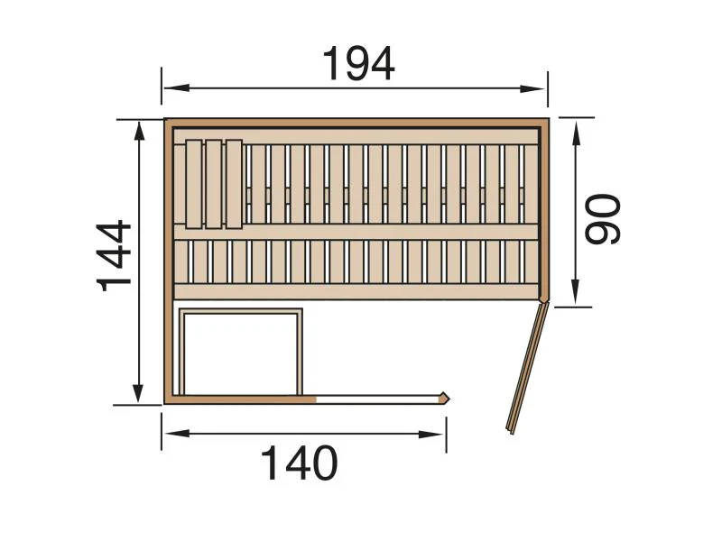 Weka Elementsauna Varberg 1 GTF Trend ohne Ofen - Image 2