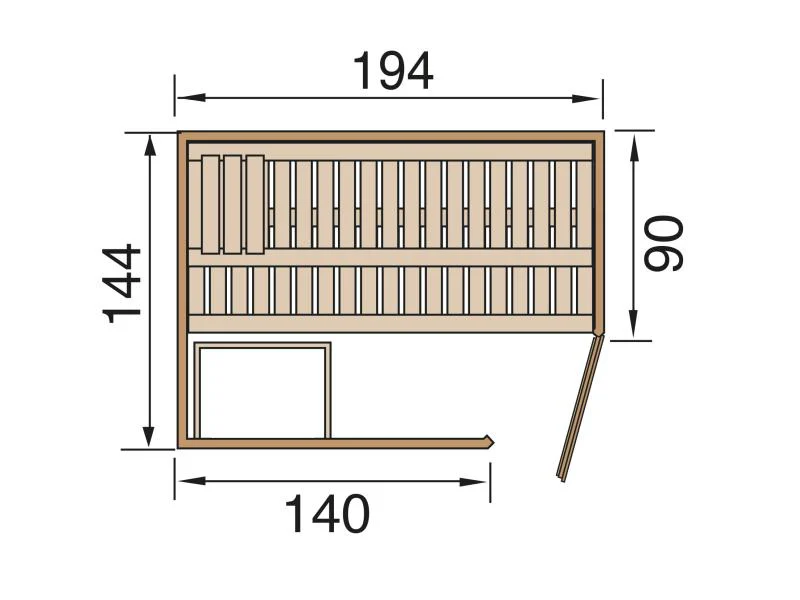 Weka Elementsauna Varberg 1 Trend in weiß, inkl. 4,5 kW Bioofen (BioS) mit digitaler Steuerung, Ganz - Image 2
