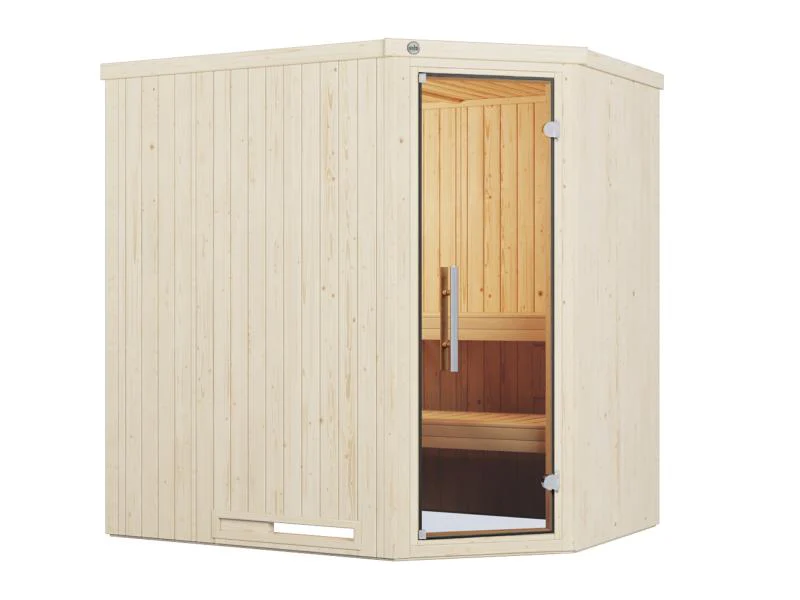 Weka Elementsauna Varberg 1 Trend in weiß, inkl. 4,5 kW Bioofen (BioS) mit digitaler Steuerung, Ganz - Image 3