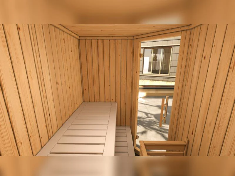 Weka Elementsauna Varberg 1 Trend in weiß, inkl. 4,5 kW Bioofen (BioS) mit digitaler Steuerung, Ganz - Image 7