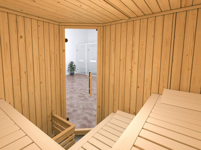 Weka Elementsauna Varberg 3 GT inkl. 7,5 kW BioS-Ofenset - Image 4