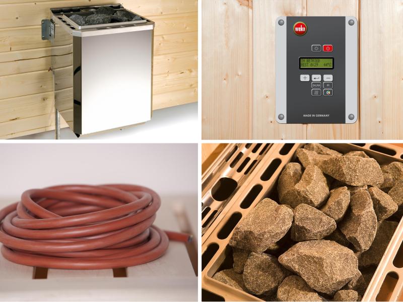 Weka Elementsauna Varberg 3 GT inkl. 7,5 kW BioS-Ofenset - Image 7
