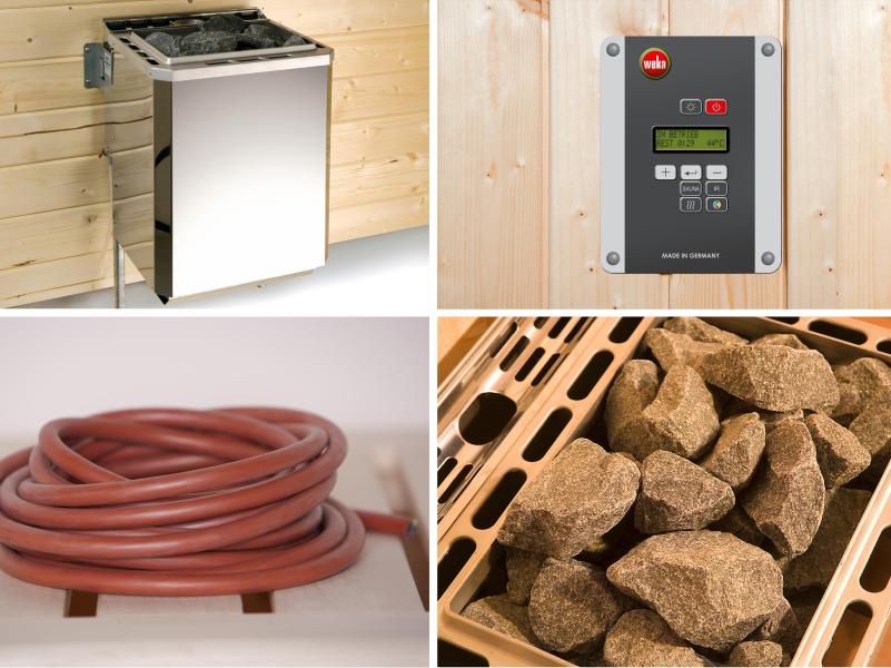 Weka Elementsauna Varberg 3 GTF Sparset 7,5 kW BioS-Ofenset - Image 5