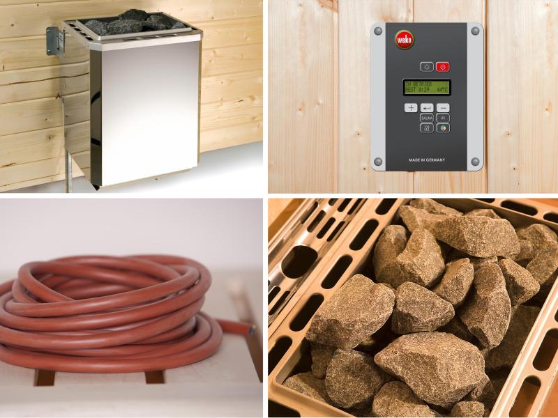 Weka Elementsauna Varberg 3 GTF Trend inkl. 7,5 kW OS-Ofenset - Image 5