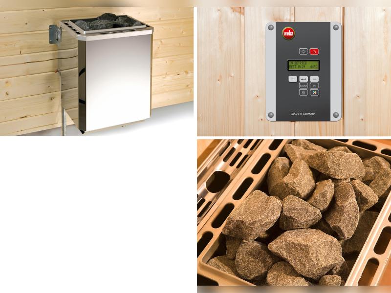 Weka Elementsauna Varberg 3 HT inkl. 7,5 kW OS-Ofenset - Image 7