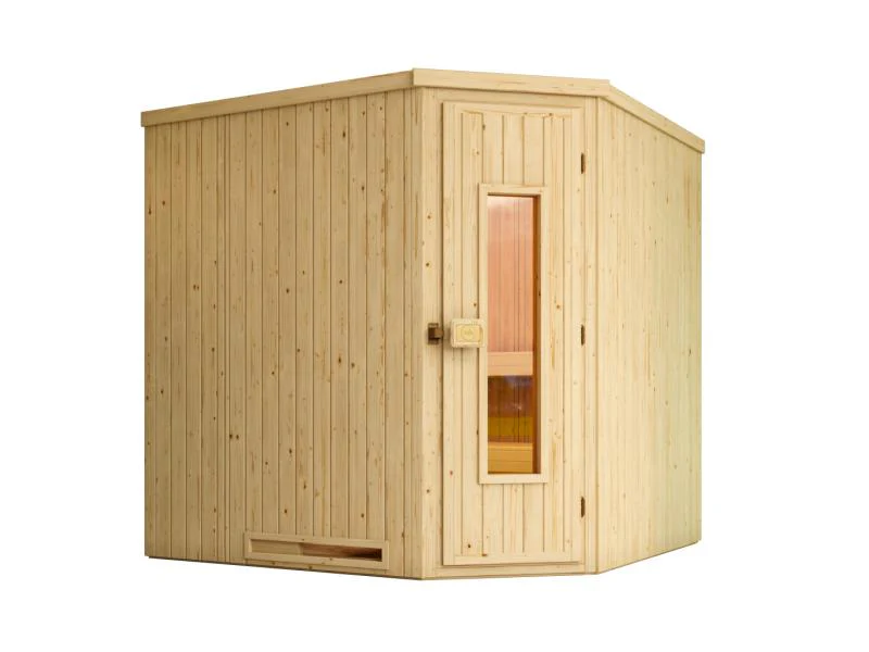 Weka Elementsauna Varberg 3, inkl. 9 kW Ofen Kompakt integr. Steuerung, isolierte Holztür - Image 3