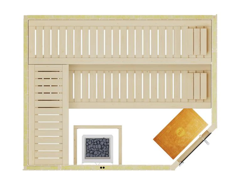 Weka Elementsauna Varberg 4 GTF Trend inkl. 7,5 kW BioS-Ofenset - Image 4