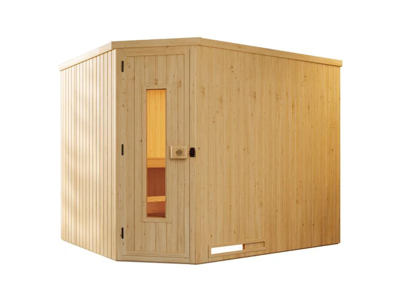Weka Elementsauna Varberg 4, inkl. 9 kW Ofen digitale Steuerung (OS), isolierte Holztür - Image 3