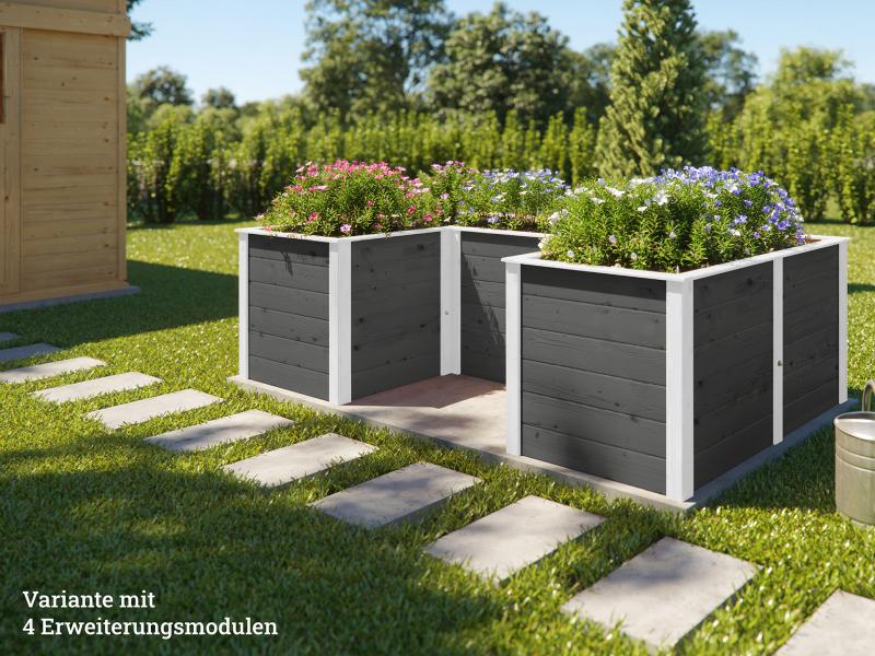 Weka Ergänzungssatz Hochbeet Modular, 21 mm, anthrazit - Image 7