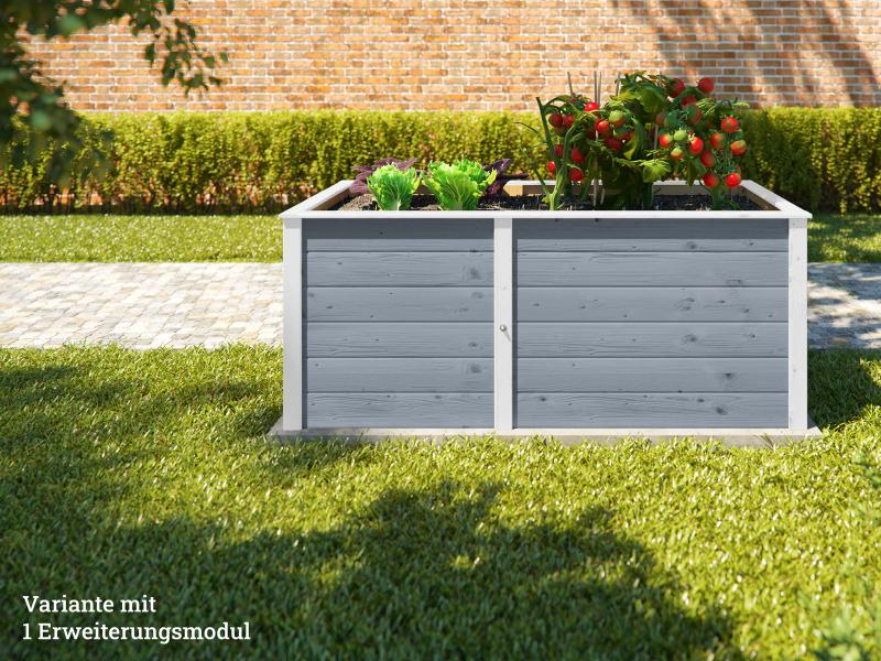 Weka Ergänzungssatz Hochbeet Modular, 21 mm, grau - Image 4