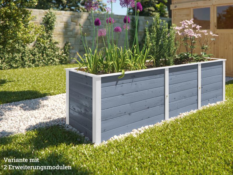 Weka Ergänzungssatz Hochbeet Modular, 21 mm, grau - Image 5