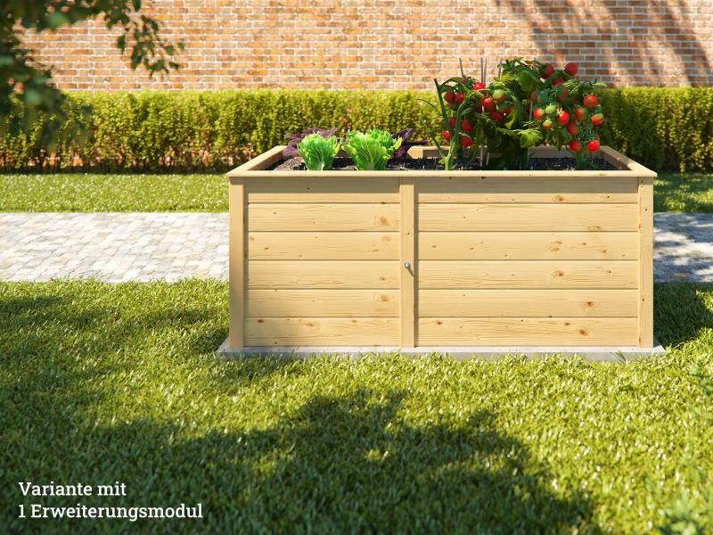 Weka Ergänzungssatz Hochbeet Modular, 21 mm, naturbelassen - Image 4
