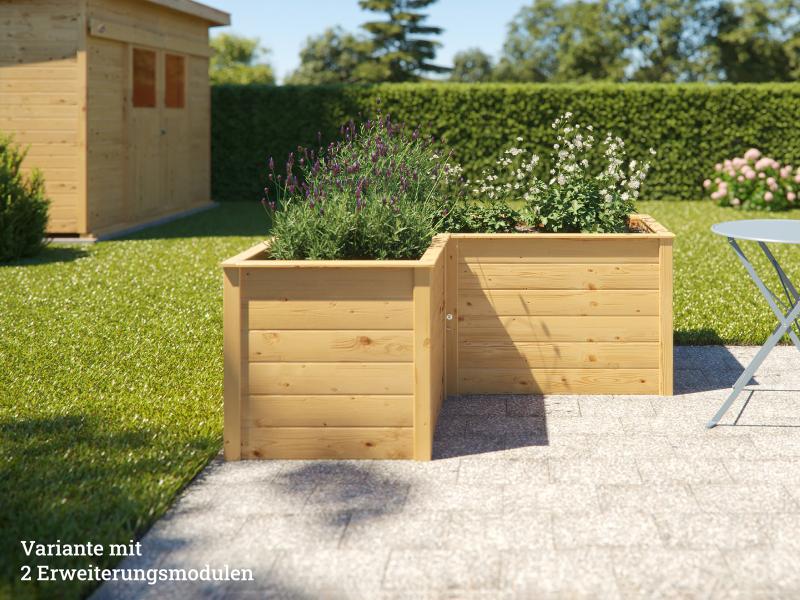 Weka Ergänzungssatz Hochbeet Modular, 21 mm, naturbelassen - Image 6