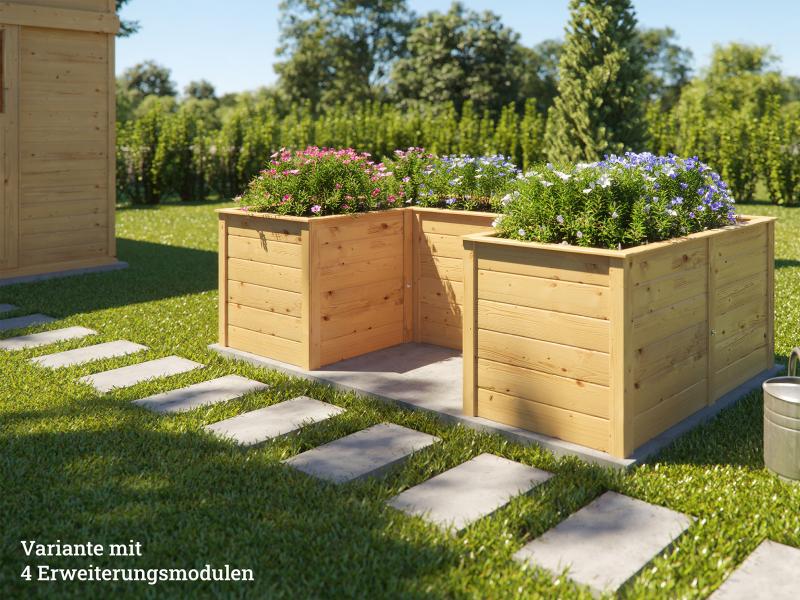 Weka Ergänzungssatz Hochbeet Modular, 21 mm, naturbelassen - Image 7