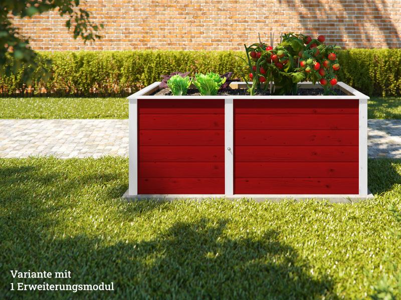 Weka Ergänzungssatz Hochbeet Modular, 21 mm, rot - Image 4