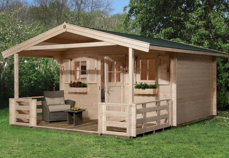 Weka Gartenhaus 110 Gr. 1 Vordach+Terrasse - Image 2