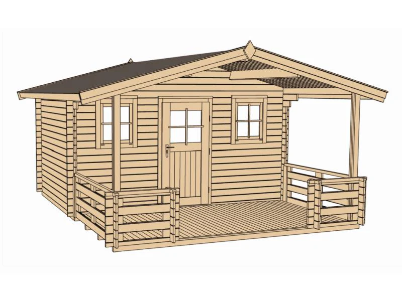 Weka Gartenhaus 110 Gr. 1 Vordach+Terrasse - Image 3