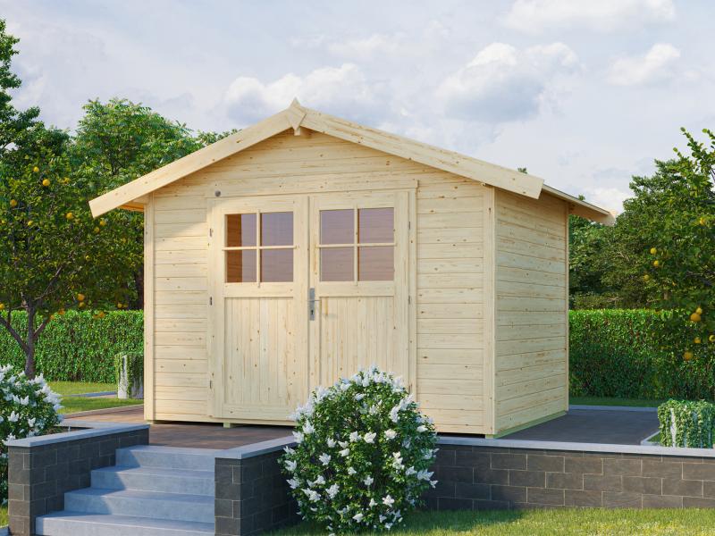 Weka Gartenhaus 122 Gr. 3 natur mit Fußboden