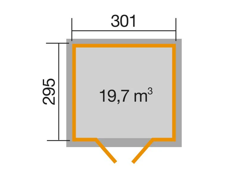 Weka Gartenhaus 122 Gr. 5 in anthrazit - Image 3