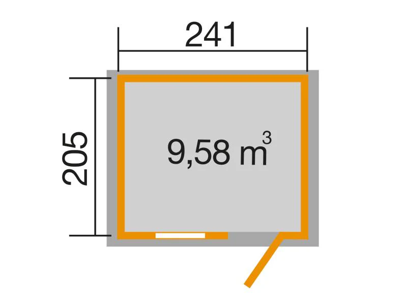 Weka Gartenhaus 123 Gr. 1 schwedenrot - Image 4