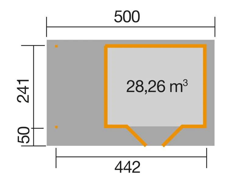 Weka Gartenhaus 126 Gr. 1 in anthrazit mit Anbaudach 150 cm - Image 3