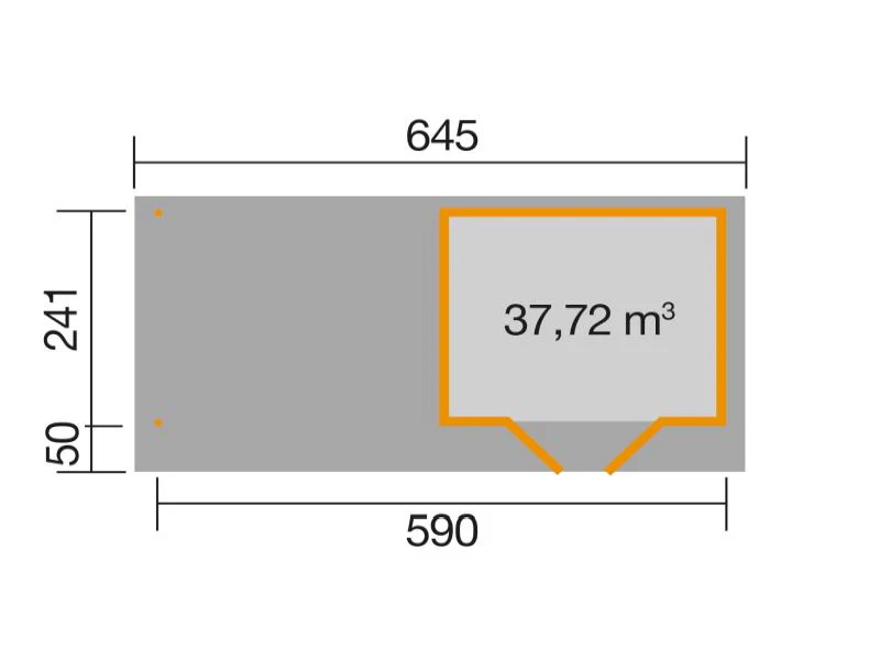 Weka Gartenhaus 126 Gr. 1 mit Anbaudach 300 cm - Image 3