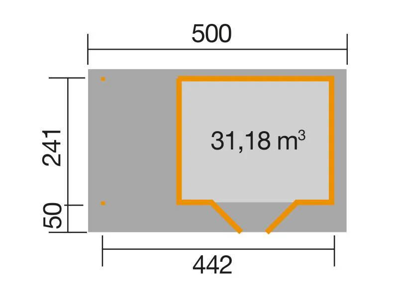 Weka Gartenhaus 126 Plus Gr. 1 mit Anbaudach 150 cm anthrazit - Image 3